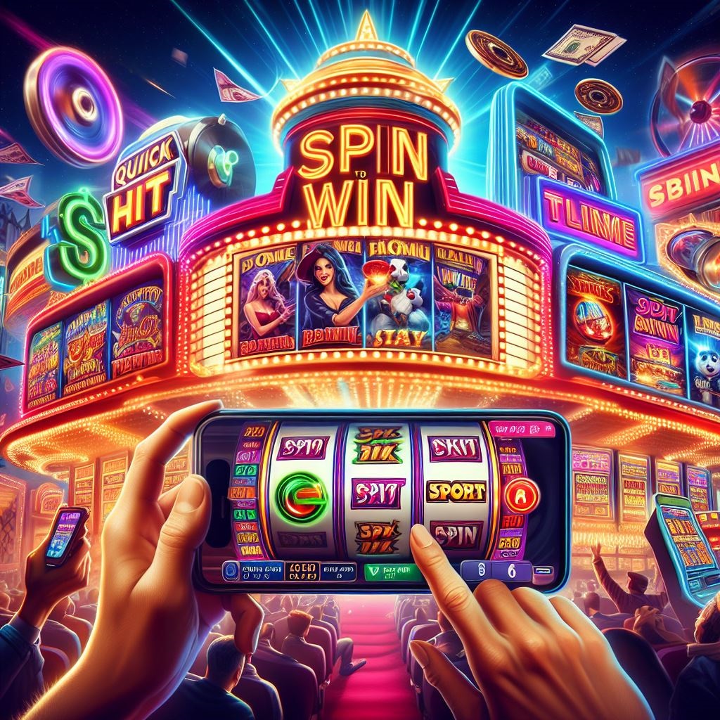 online slot with the Quick Hit Casino, surrounded by vibrant graphics and symbols, representing the excitement and thrill of Quick Hit Casino.